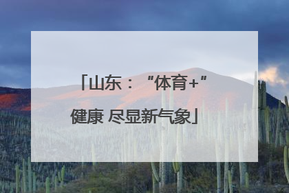 山东：“体育+”健康 尽显新气象